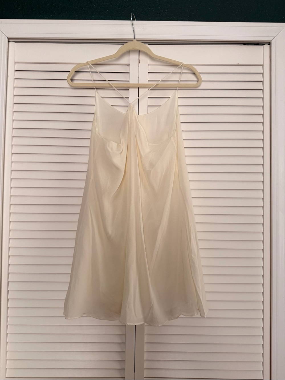Tangerine NYC Ivory Silk Slip Tunic